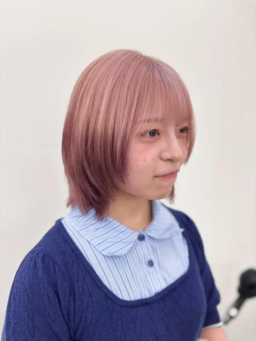 ミディアム カラー ヘアカラー トリートメント ヘッドスパ ヘアセット 🫧韓国風透明感 ヘア🫧towaのヘアスタイル