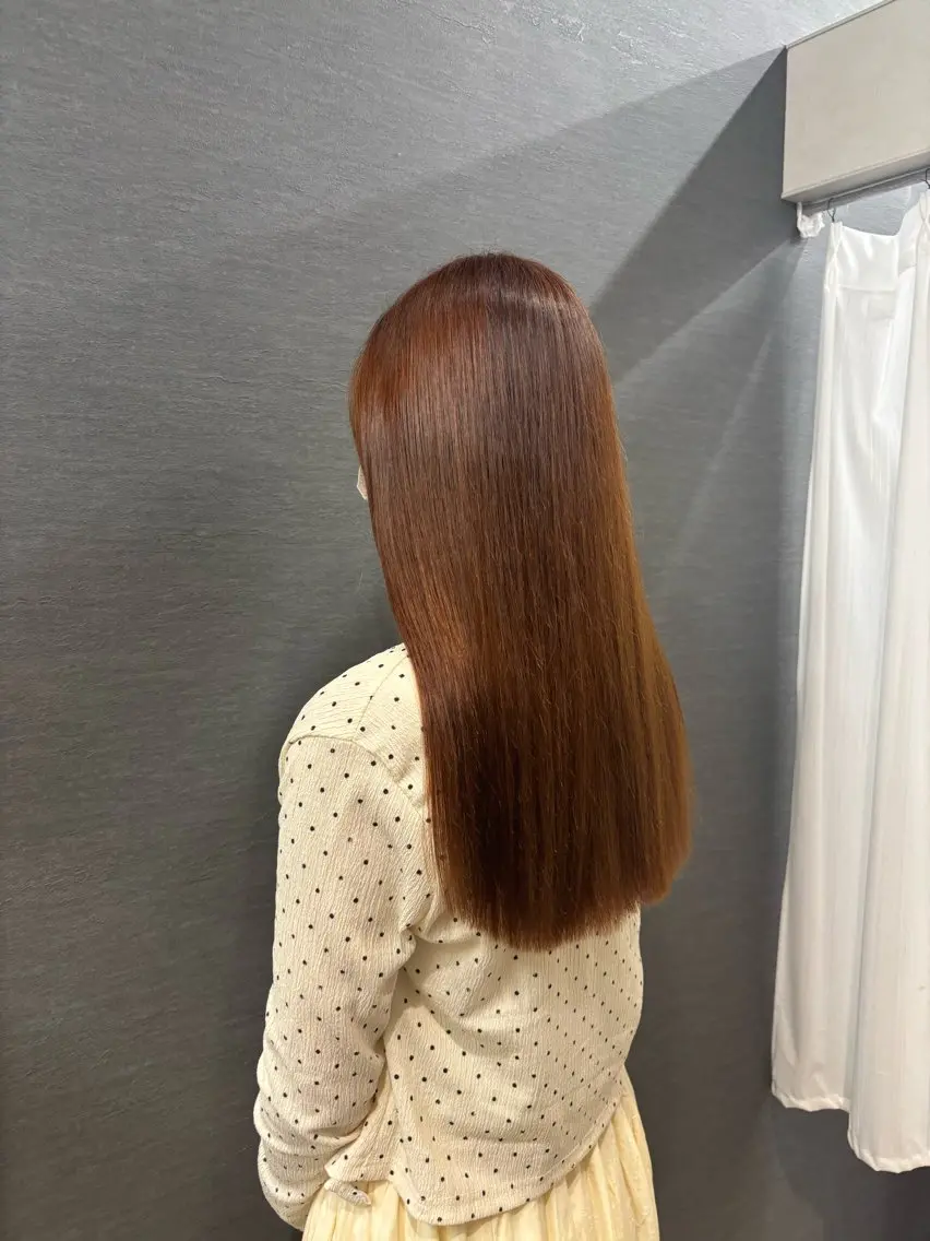 ロング カラー ブラウンカラー オレンジ オレンジブラウン ヘアカラー 山本 あゆみのエステ・リラクイメージ