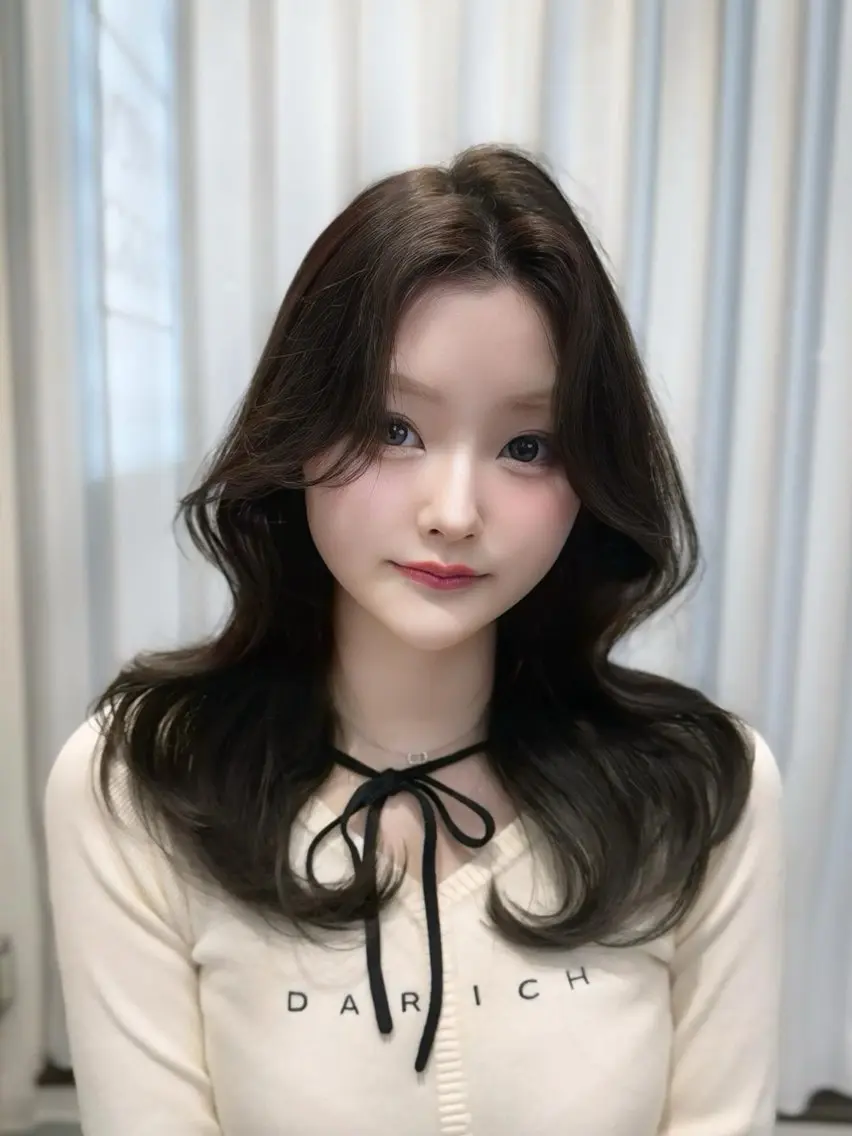 セミロング カラー 透明感カラー エクステ 顔周りカット 韓国風ヘア レイヤーカット カット ヘアカラー トリートメント 透明感カラー🤍/ エクステ🪽 MIUのヘアスタイル