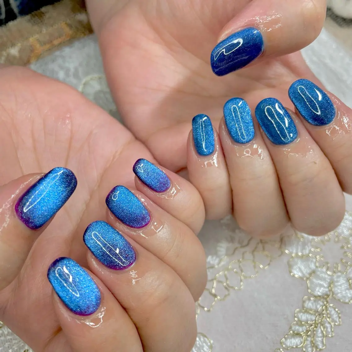 ネイル アートネイル オーロラネイル 成人式 ジェルネイル 卒業式 J terrace Nailのネイルデザイン