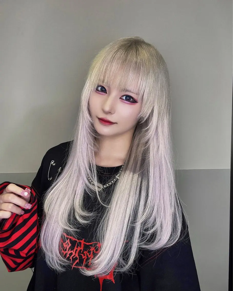 セミロング カット ヘアカラー トリートメント 森本 シェビーのヘアスタイル