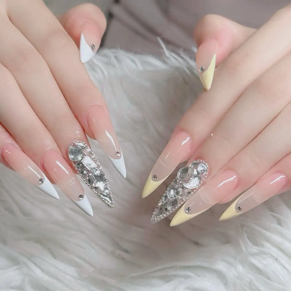 ネイル フットネイル フレンチネイル グラデーション 韓国ネイル ロングネイル ハンドネイル Hani Nail Salonのネイルデザイン