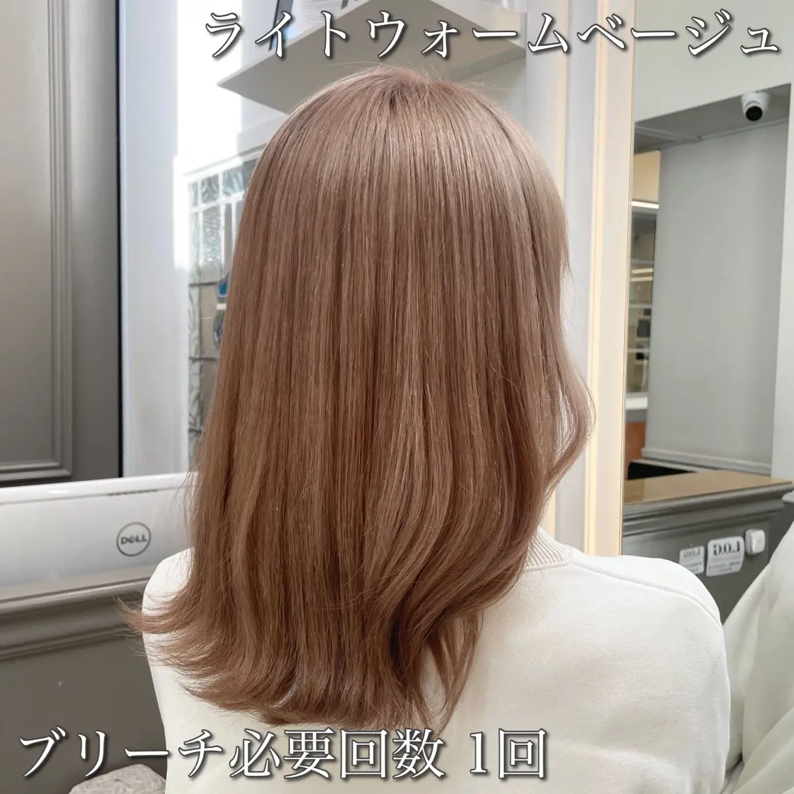 ミディアム カラー ベージュカラー シールエクステ☀️ L.O.G村岡健一のヘアスタイル