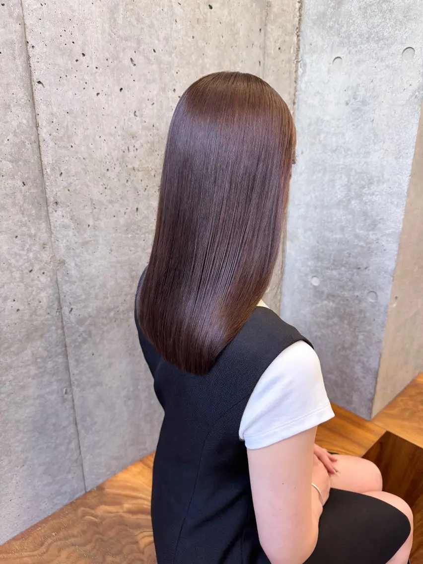 🌷美髪プレミアムコース🌷髪質改善縮毛矯正+リボントリートメント+メンテナンスカットの写真