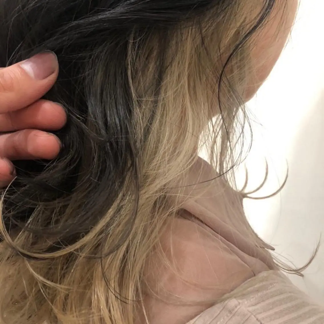 ミディアム カラー アイブロウ バレイヤージュ ブリーチ ケアブリーチ 透明感カラー デザインカラー 🔆韓国 norika🔆のヘアスタイル