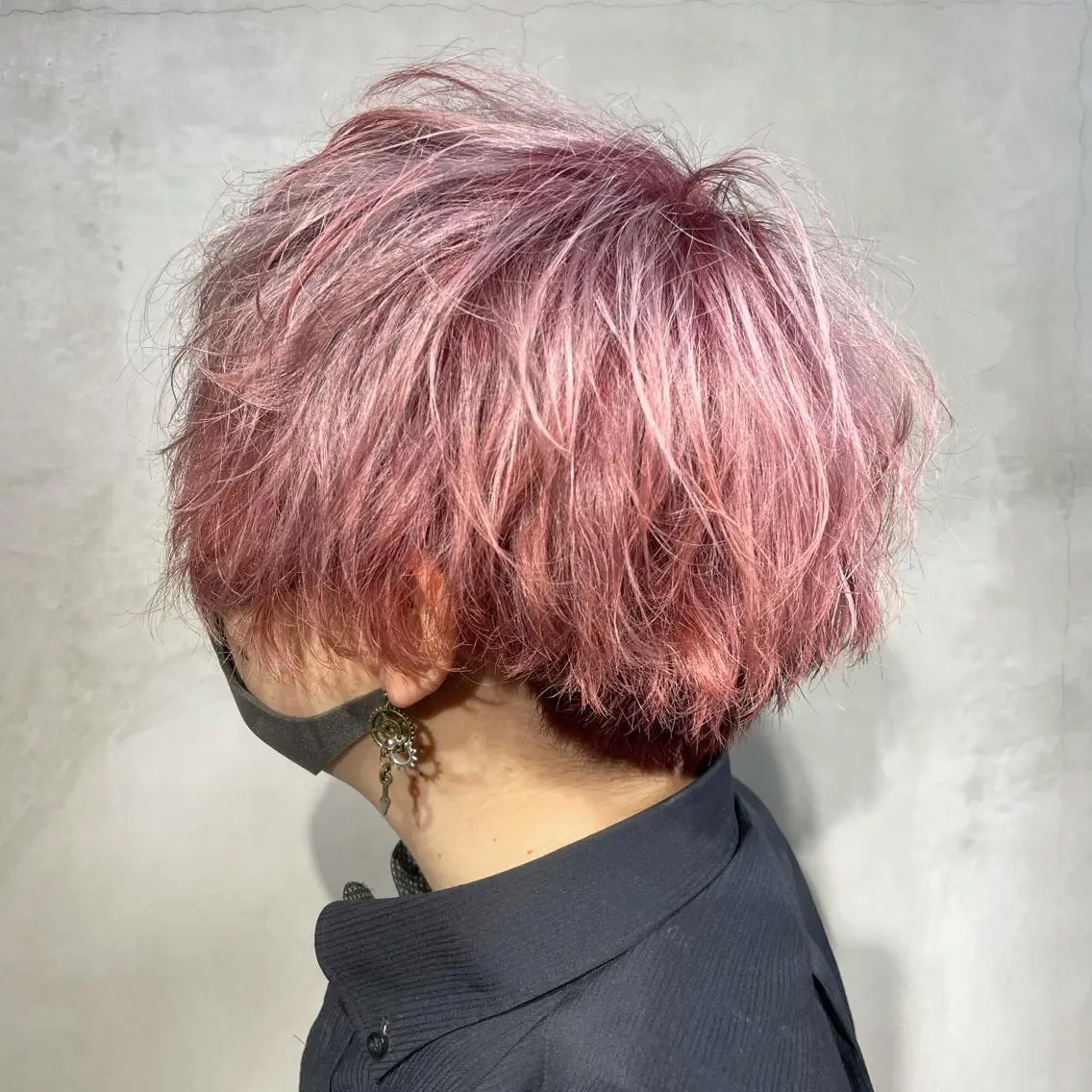 ショート カット ヘアカラー メンズパーマ 工藤勇也のヘアスタイル