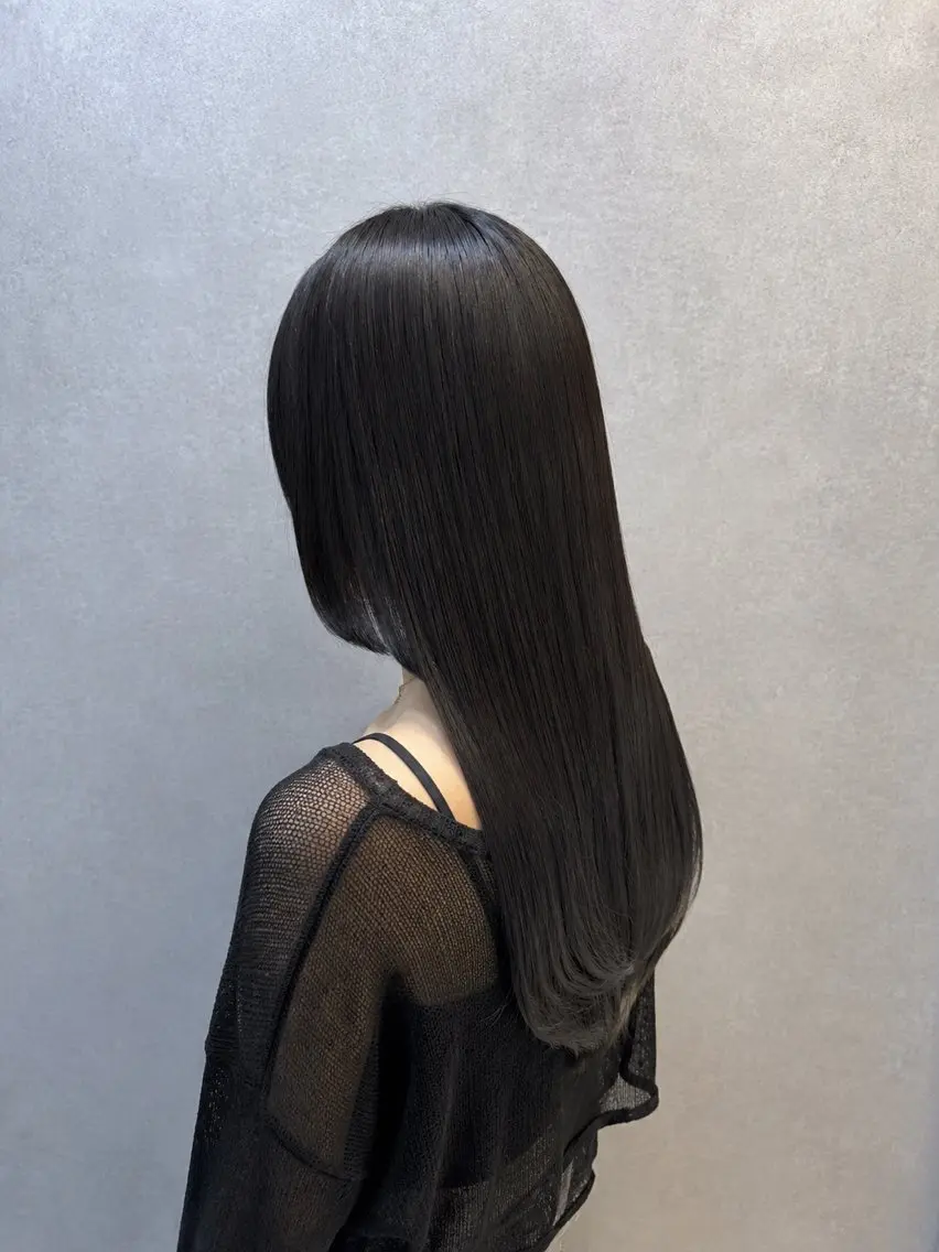 ロング カット 縮毛矯正 トリートメント 【𝐀𝐬𝐡大森】 石崎竜祐のヘアスタイル