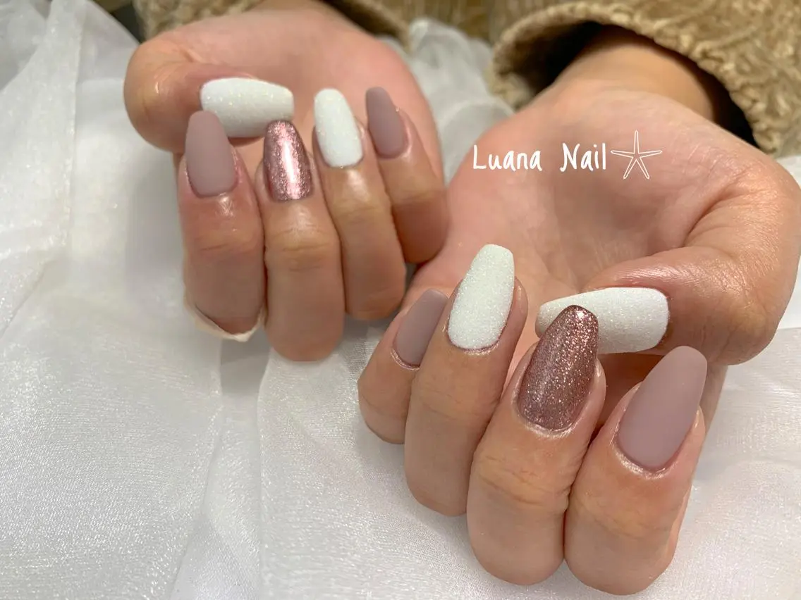 ネイル マットネイル ハンドネイル BeauJu by Luana Nailのネイルデザイン