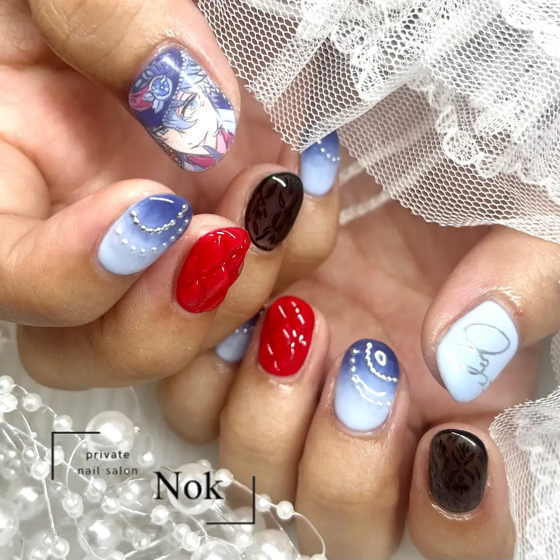 ネイル ハンドネイル 池袋痛ネイル Nok. 渡辺のネイルデザイン