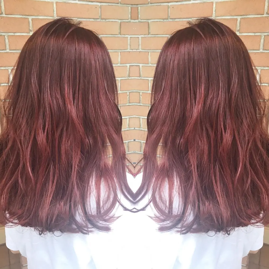 ミディアム カラー パーマ ヘアアレンジ メンズ キッズ ネイル マツエク・マツパ ダブルカラー ピンクカラー カラーマツエク ピンク サロンドミルク 原宿のヘアスタイル