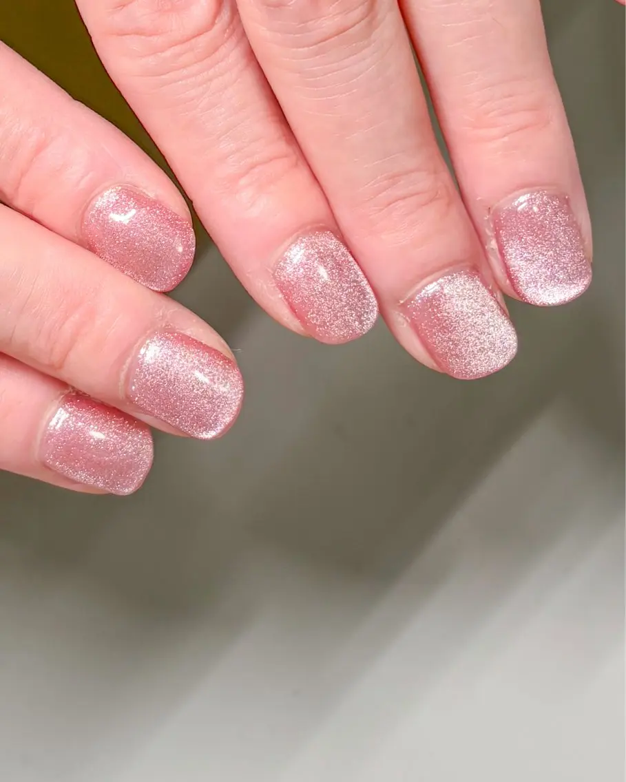 ネイル マグネットネイル マグネットワンカラー ワンカラーネイル ピンク ハンドネイル kashimia nail/RIHOのネイルデザイン