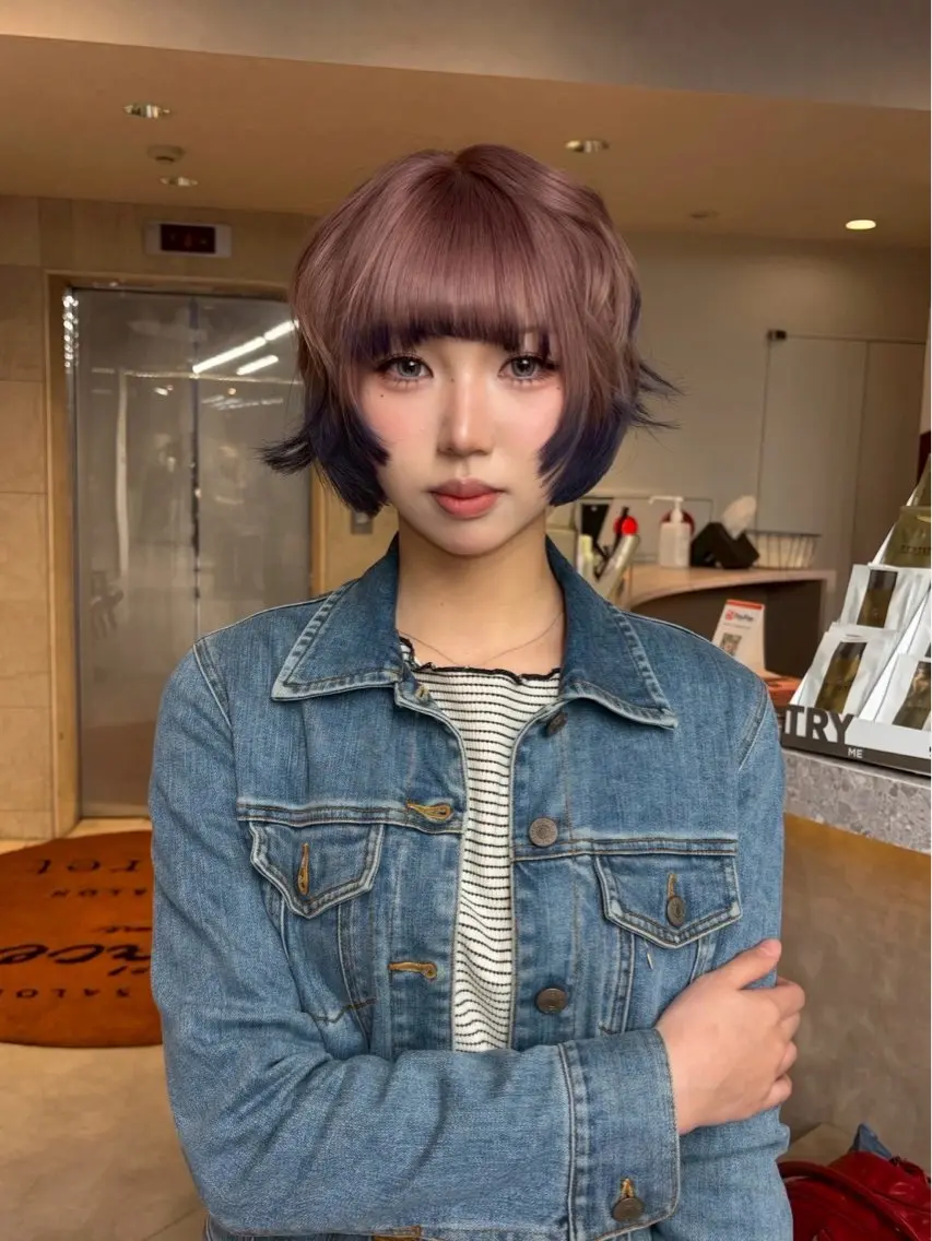 ショート カラー ヘアカラー も も えのヘアスタイル