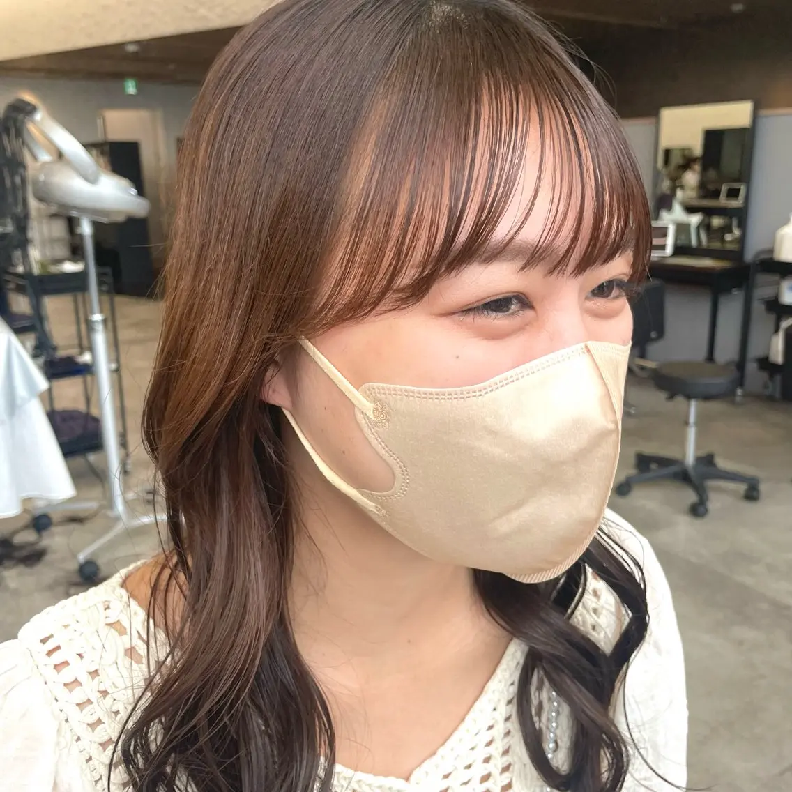ミディアム カット 為近日向子🐥暖色 💘顔周りカット🌈のヘアスタイル