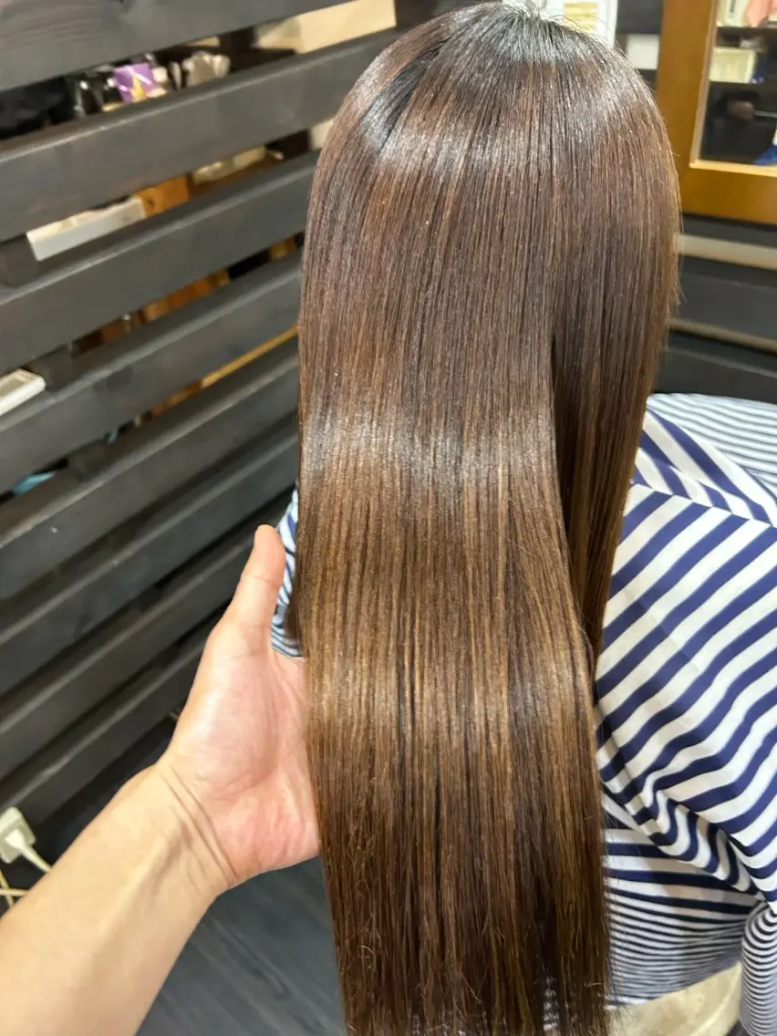 ロング 縮毛矯正 縮毛矯正 竹内 幸生のヘアスタイル