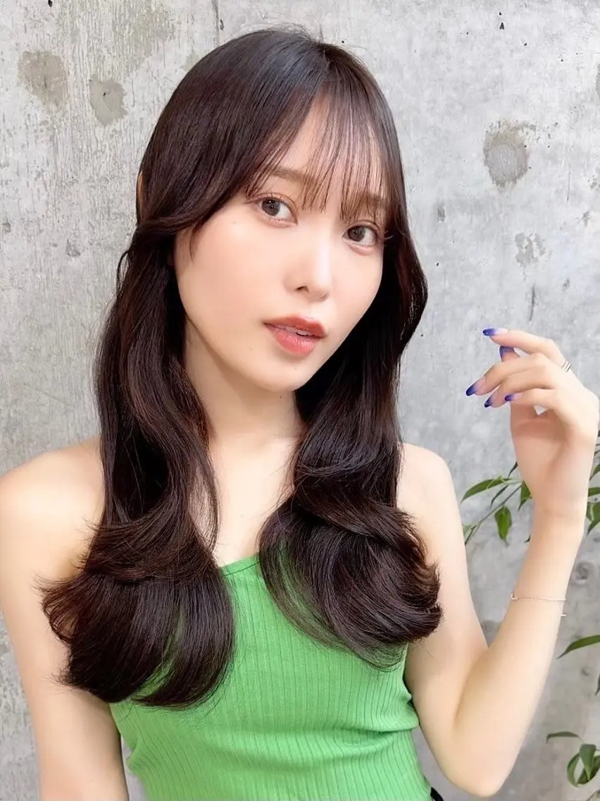 ロング カラー パーマ ヘアアレンジ メンズ カット ヘアカラー トリートメント 北千住/小顔レイヤー /顔まわり/西慶太朗のヘアスタイル