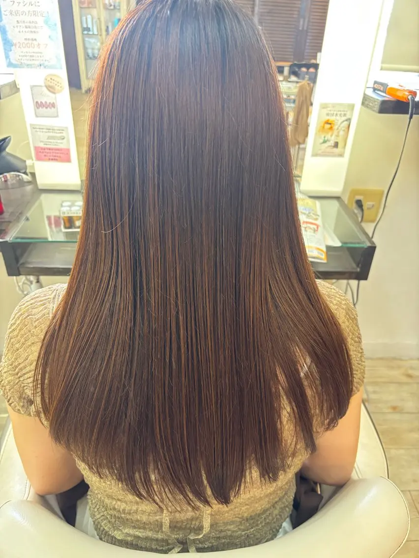 ロング カラー カット ヘアカラー ルプラボウ 石黒よう子のヘアスタイル