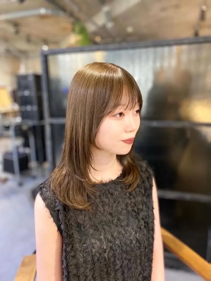 ミディアム 顔周りカット レイヤーカット 艶髪/髪質改善 カットモデル募集🍀のヘアスタイル