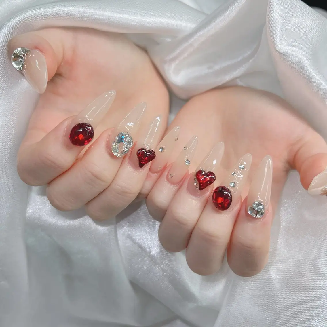 ネイル アートネイル 長さ出し ジェルネイル キラキラネイル マグネットネイル Lee Nails チップ長さだし専門店のネイルデザイン