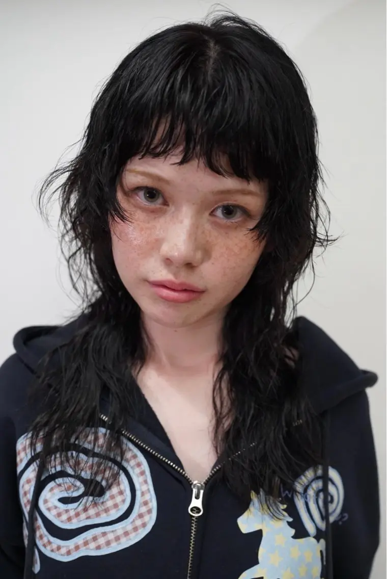 セミロング パーマ セミロングパーマ 杉浦 花衣のヘアスタイル