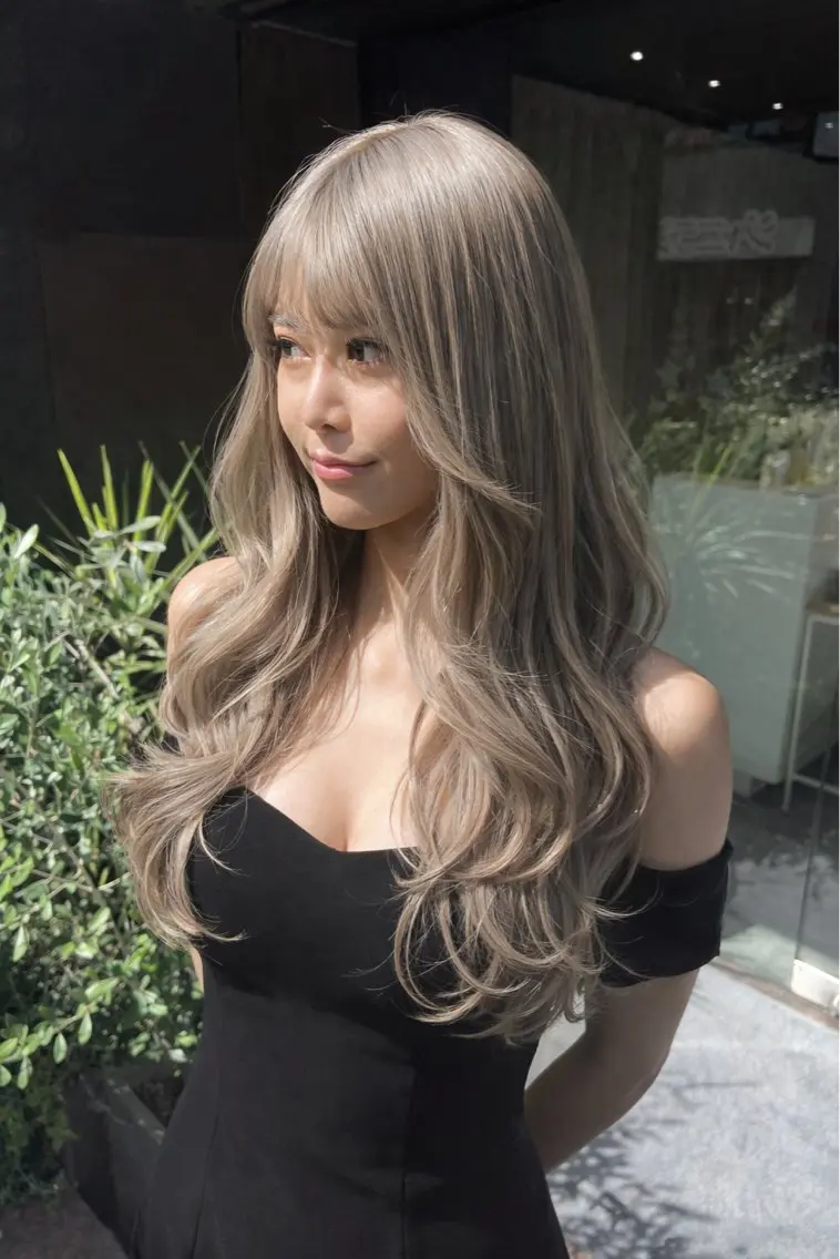 カラー カット ヘアカラー トリートメント 美髪矯正/髪質改善 /透明感ある艶カラーのヘアスタイル