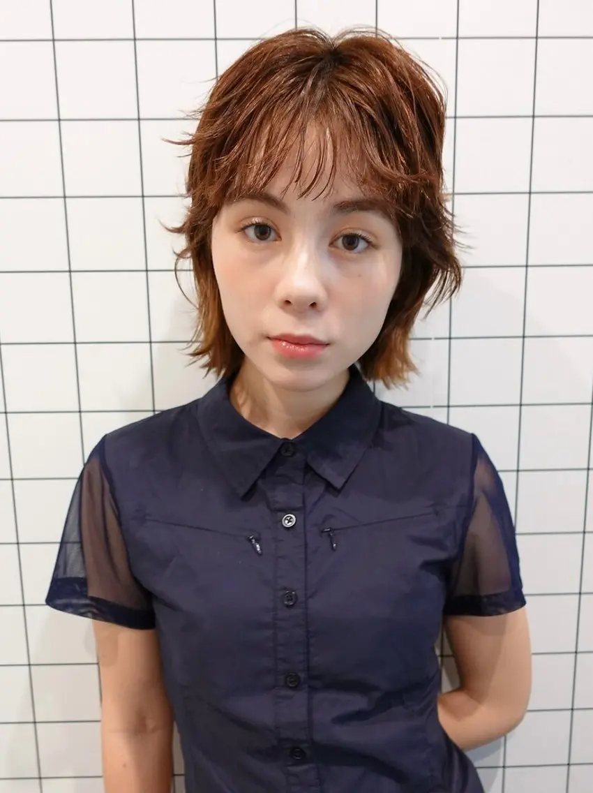 ショート カラー カット ヘアカラー レイヤーカット🫧 木村陽輝のヘアスタイル