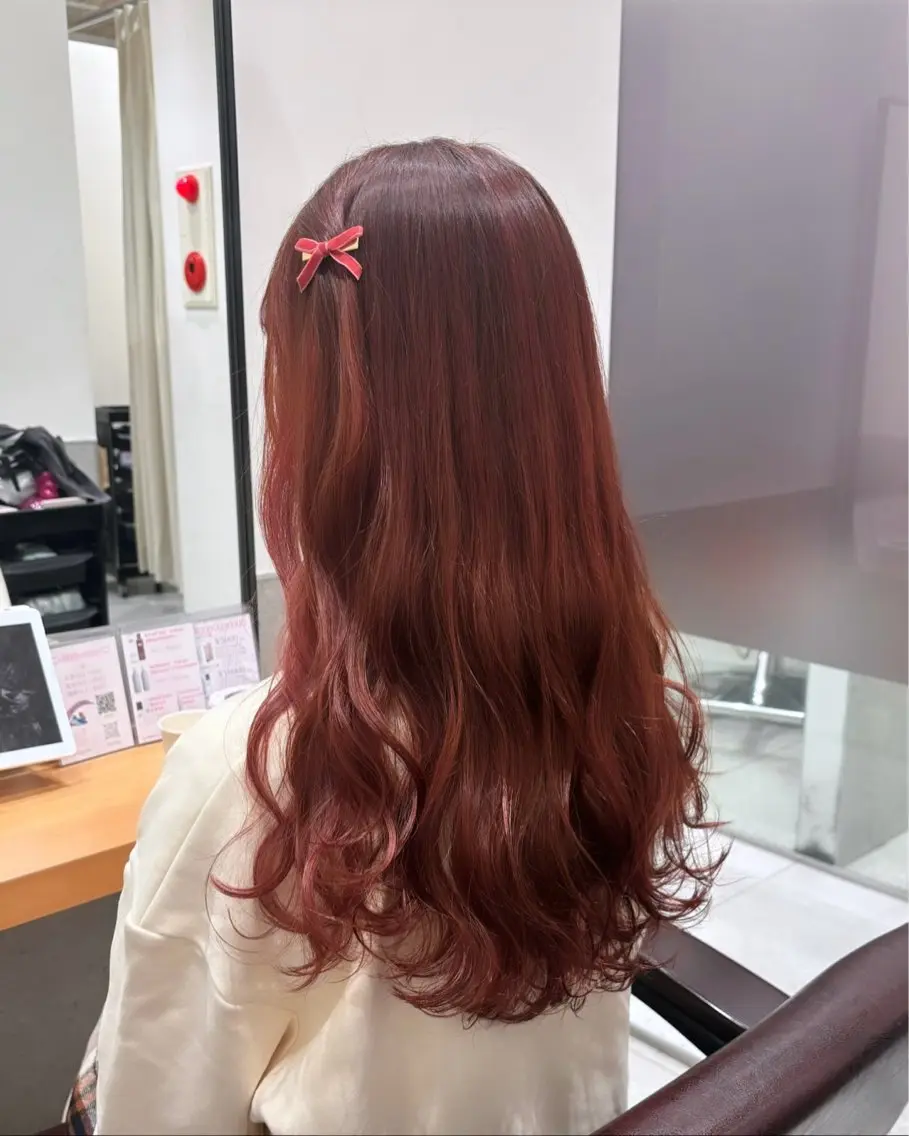セミロング カラー 💗ガーリーヘア🎀 saki💗のヘアスタイル