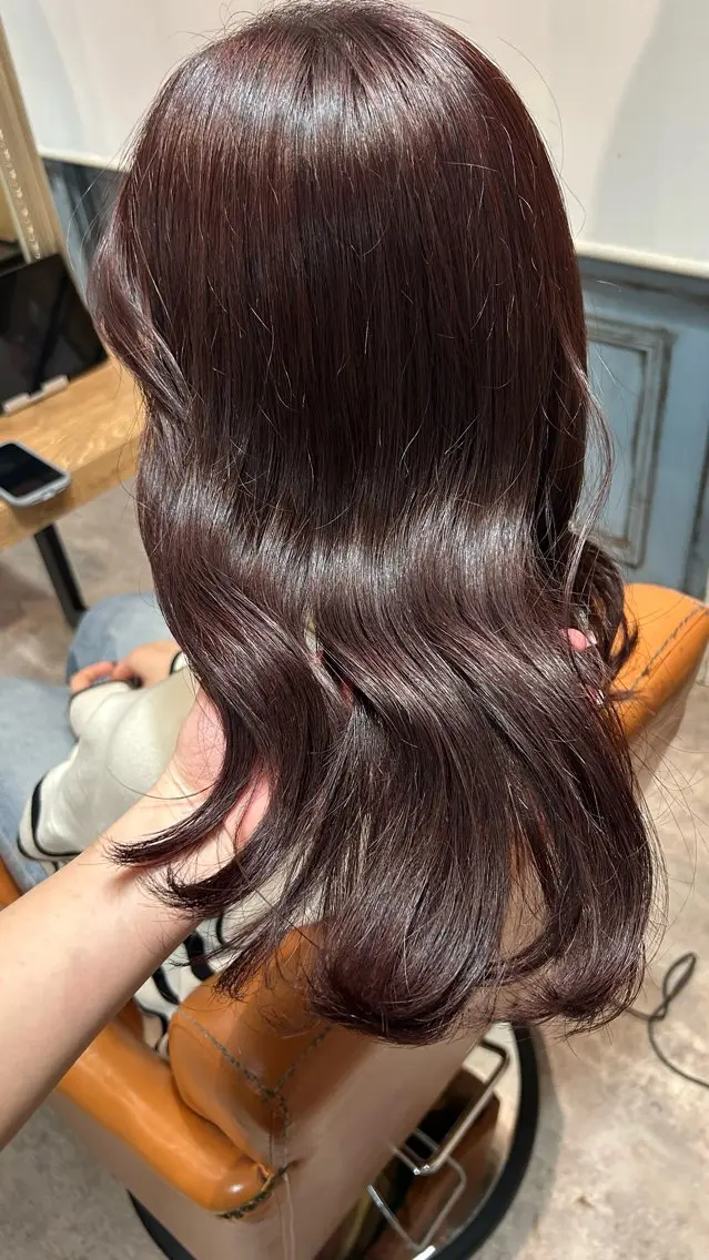 セミロング カラー ラベンダーカラー ピンクカラー ピンクラベンダー ヘアカラー トリートメント HARE nene🐿🍡のヘアスタイル