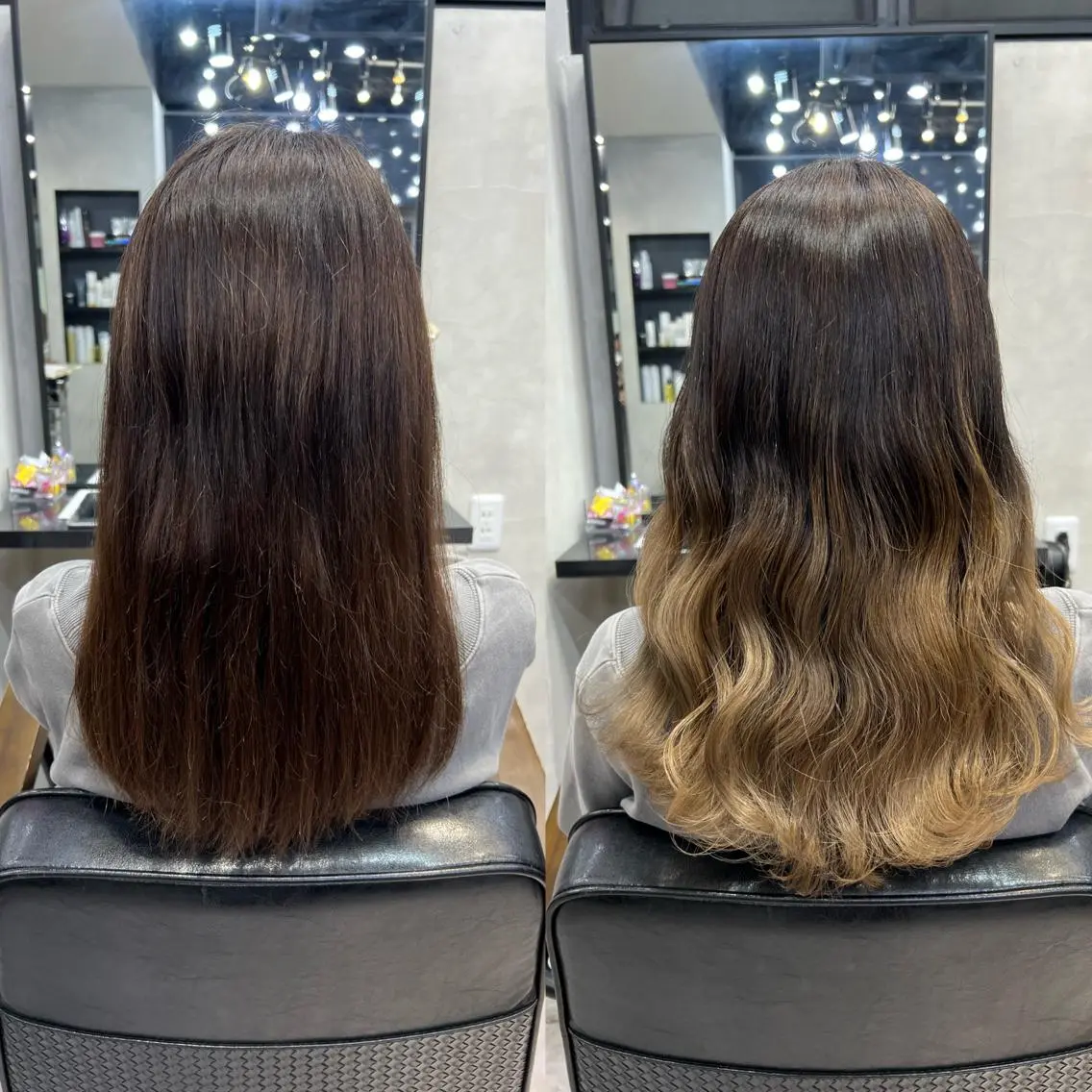 セミロング ヘアアレンジ シールエクステ アッシュ チョコレートブラウン ピンクブラウン エクステ ヘアカラー トリートメント ar+ ❤︎ maiのヘアスタイル