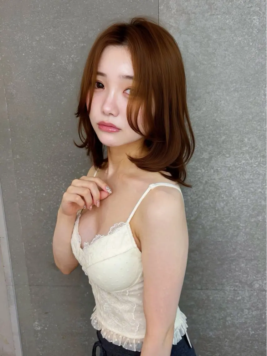 ミディアム カラー ヘアアレンジ カット ヘアカラー トリートメント 【博多髪質改善】 吉村　清志のヘアスタイル