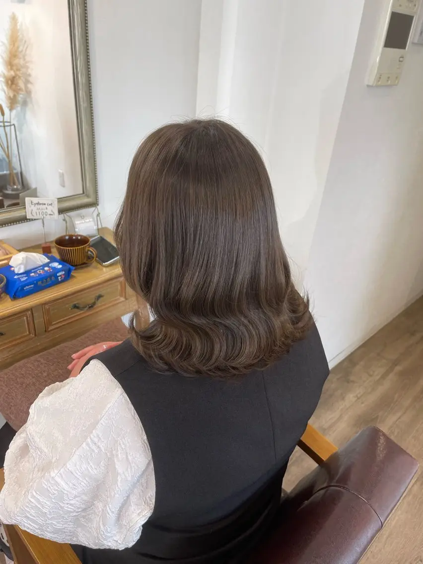 セミロング カラー カット ヘアカラー Felice Erikaのヘアスタイル