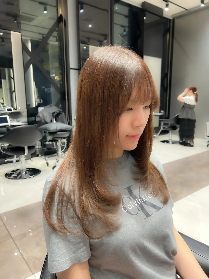 ロング レイヤーカット カット 中村 夢咲のヘアスタイル