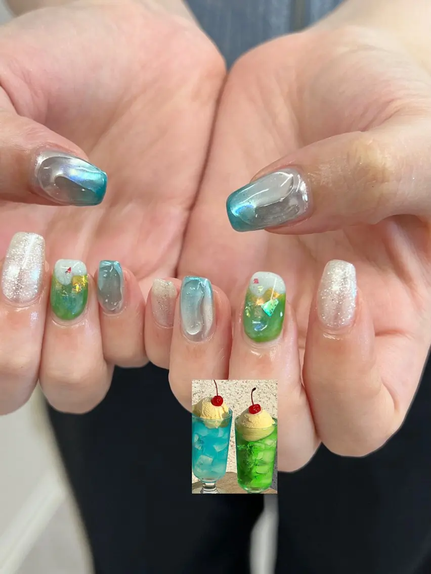 ネイル ジェルネイル 韓国ネイル マグネットネイル ニュアンスネイル パラジェル ハンドネイル ハンドケア Bana_ Nailのネイルデザイン