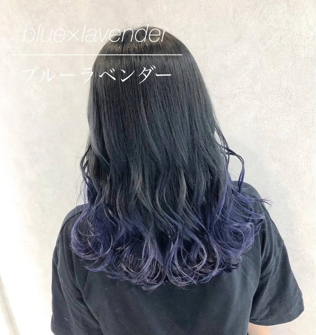 セミロング カラー ブルーカラー ブルーラベンダー グラデーションカラー ハイトーンカラー ラベンダーカラー 代表/七瀬/ギャル/ シールエクステ/渋谷のヘアスタイル