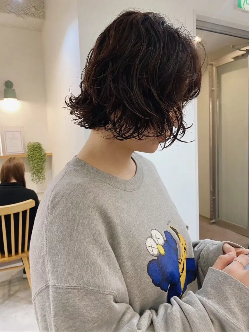 パーマ パーマ 辻岡 悠稀のヘアスタイル