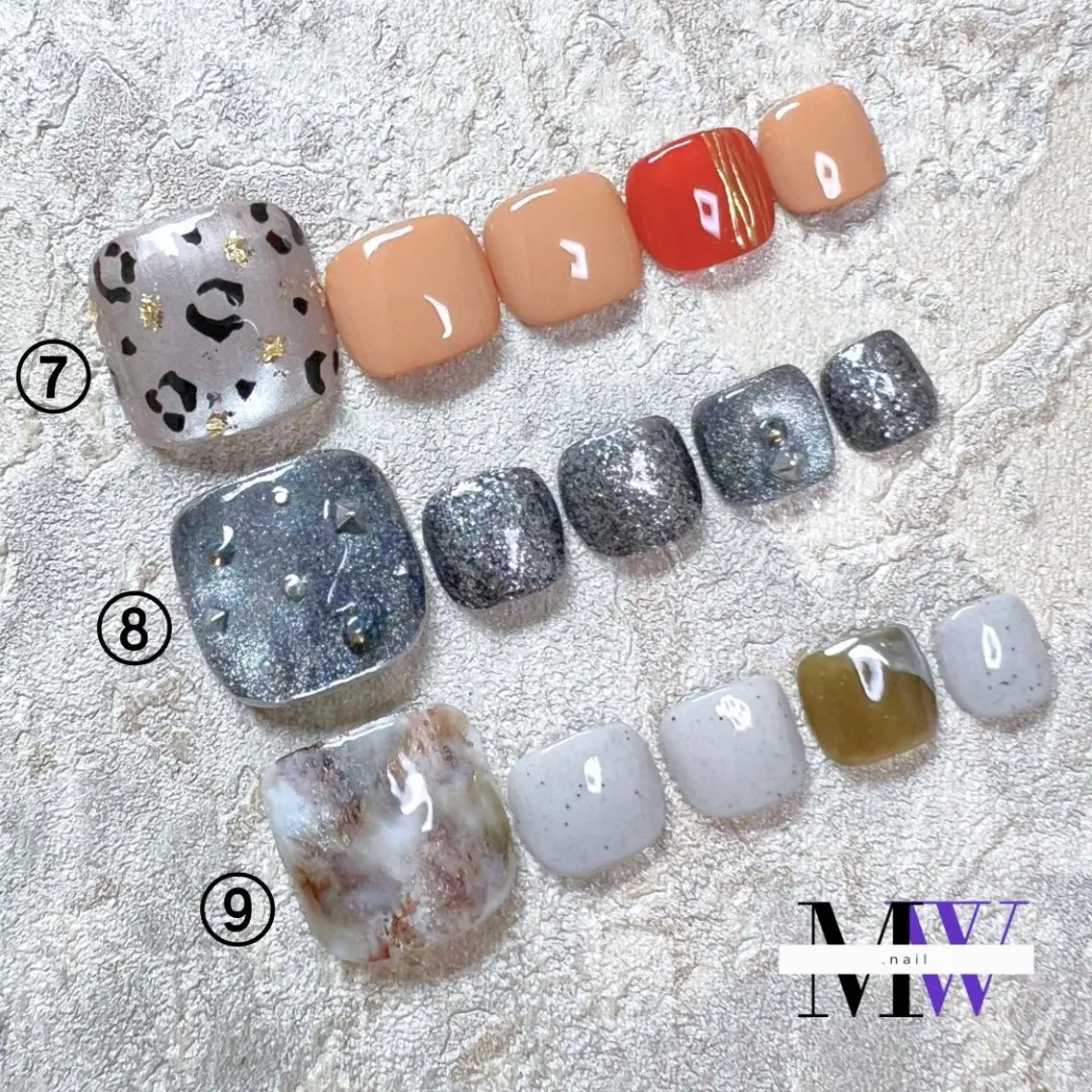 ネイル アートネイル フットネイル ジェルネイル フットネイル MW .nailのネイルデザイン