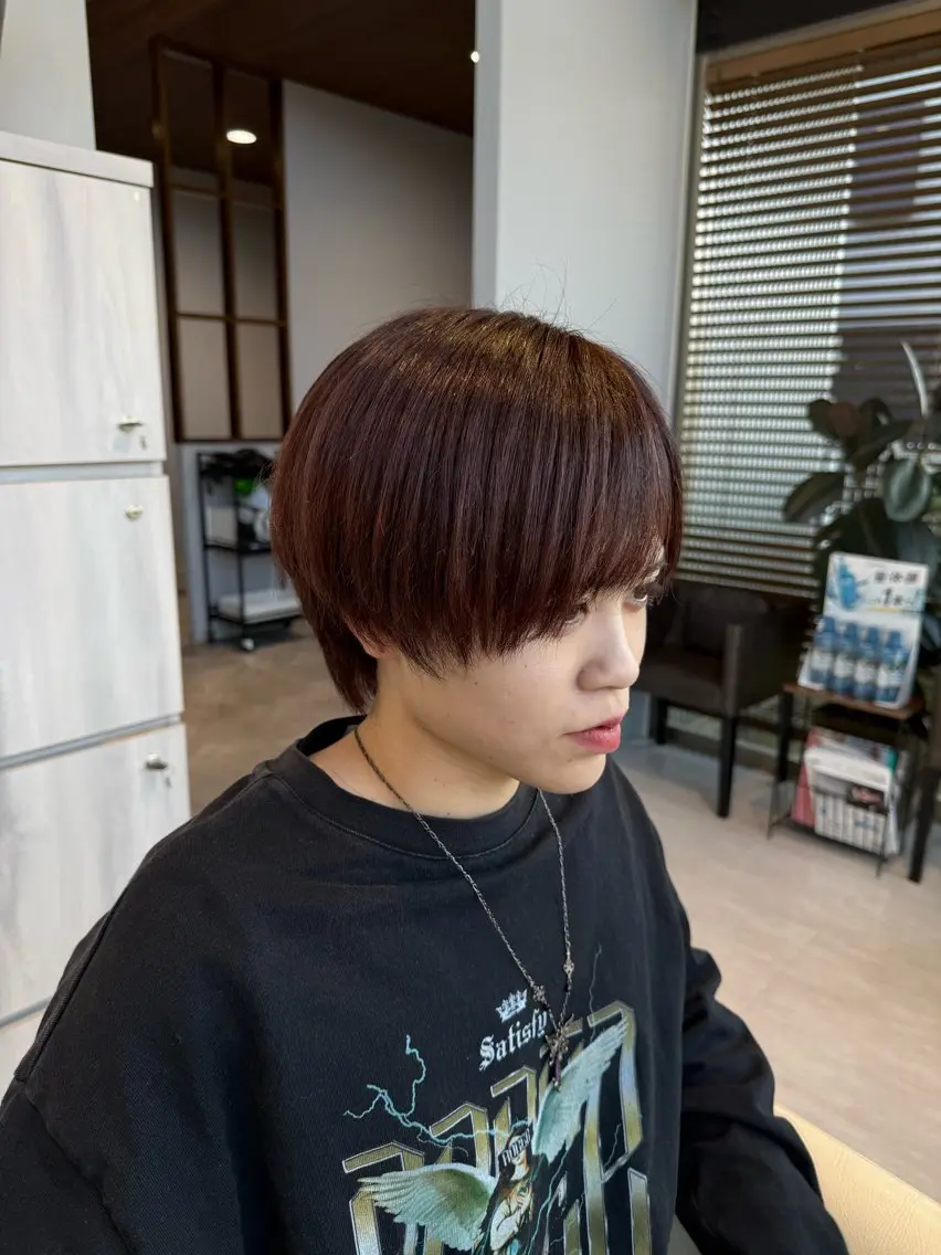 メンズ メンズウルフカット ウルフカット 田辺 湧愛のヘアスタイル