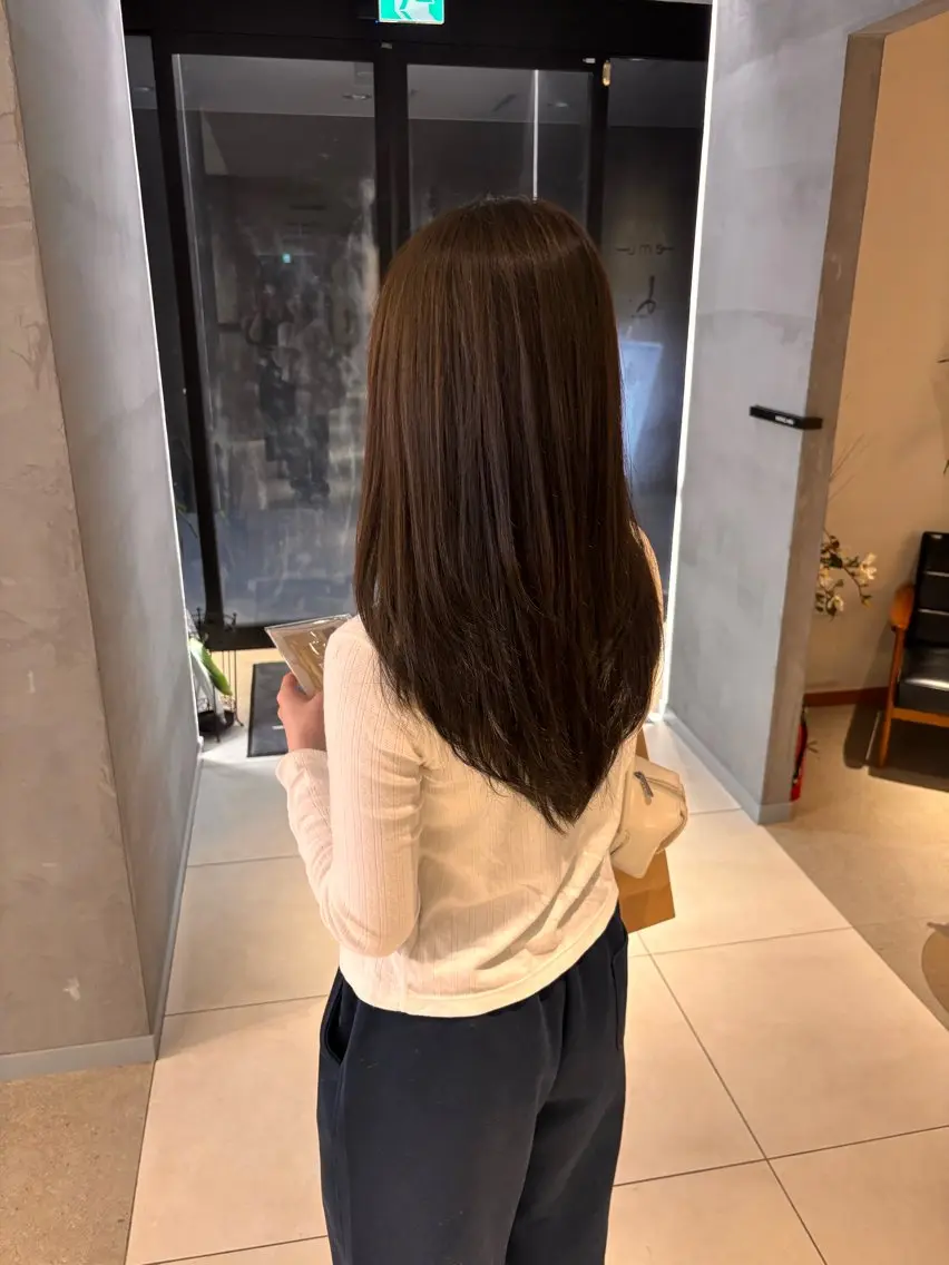 ロング カラー 透明感カラー 髪質改善 レイヤーカット 似合わせカット カット ヘアカラー トリートメント RABU 髪質改善/ 縮毛矯正/名古屋伏見のヘアスタイル