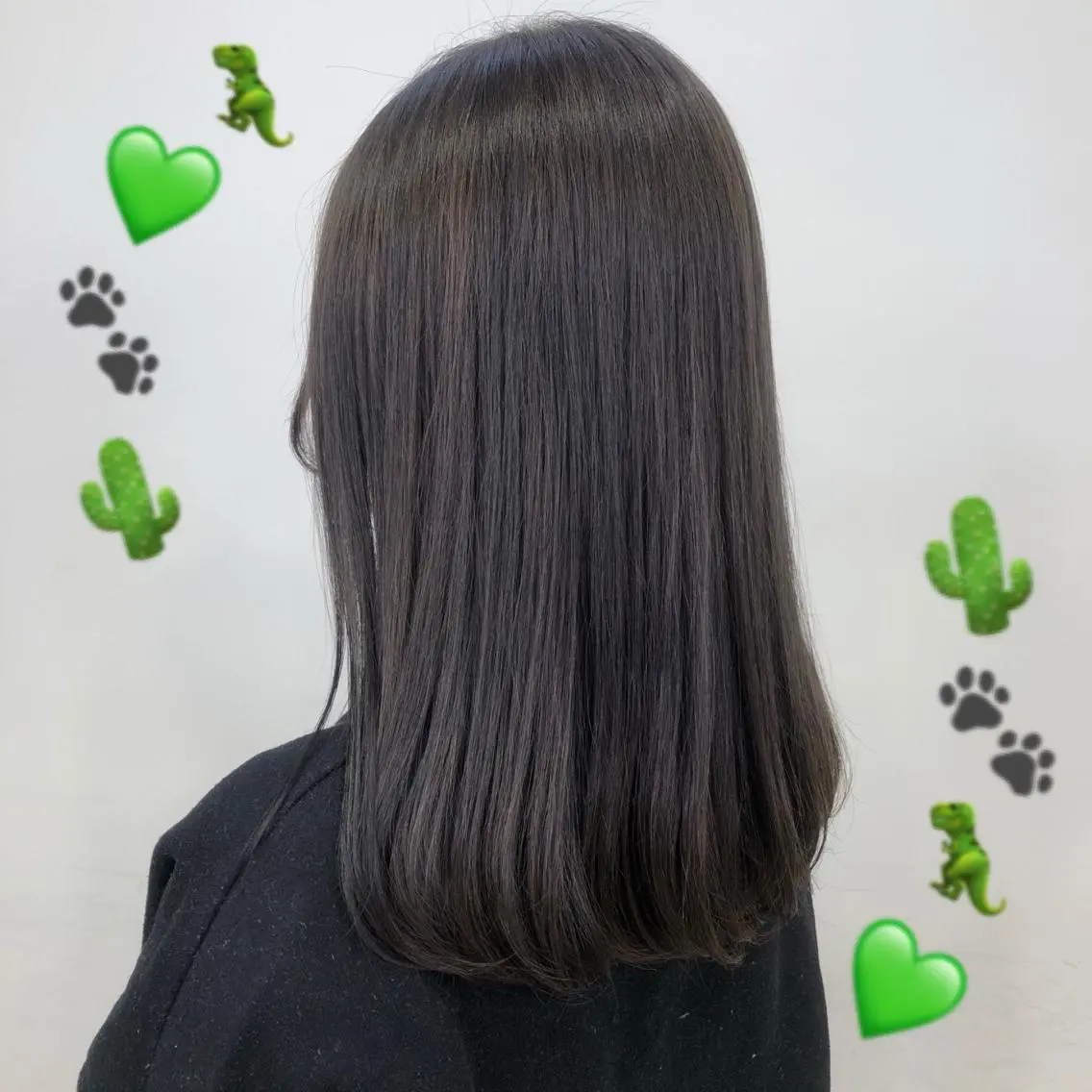 ロング カラー ヘアアレンジ グレージュ オリーブグレージュ オリーブグレー TSUNA 🌙 Lim 五反田のマツエク・マツパデザイン