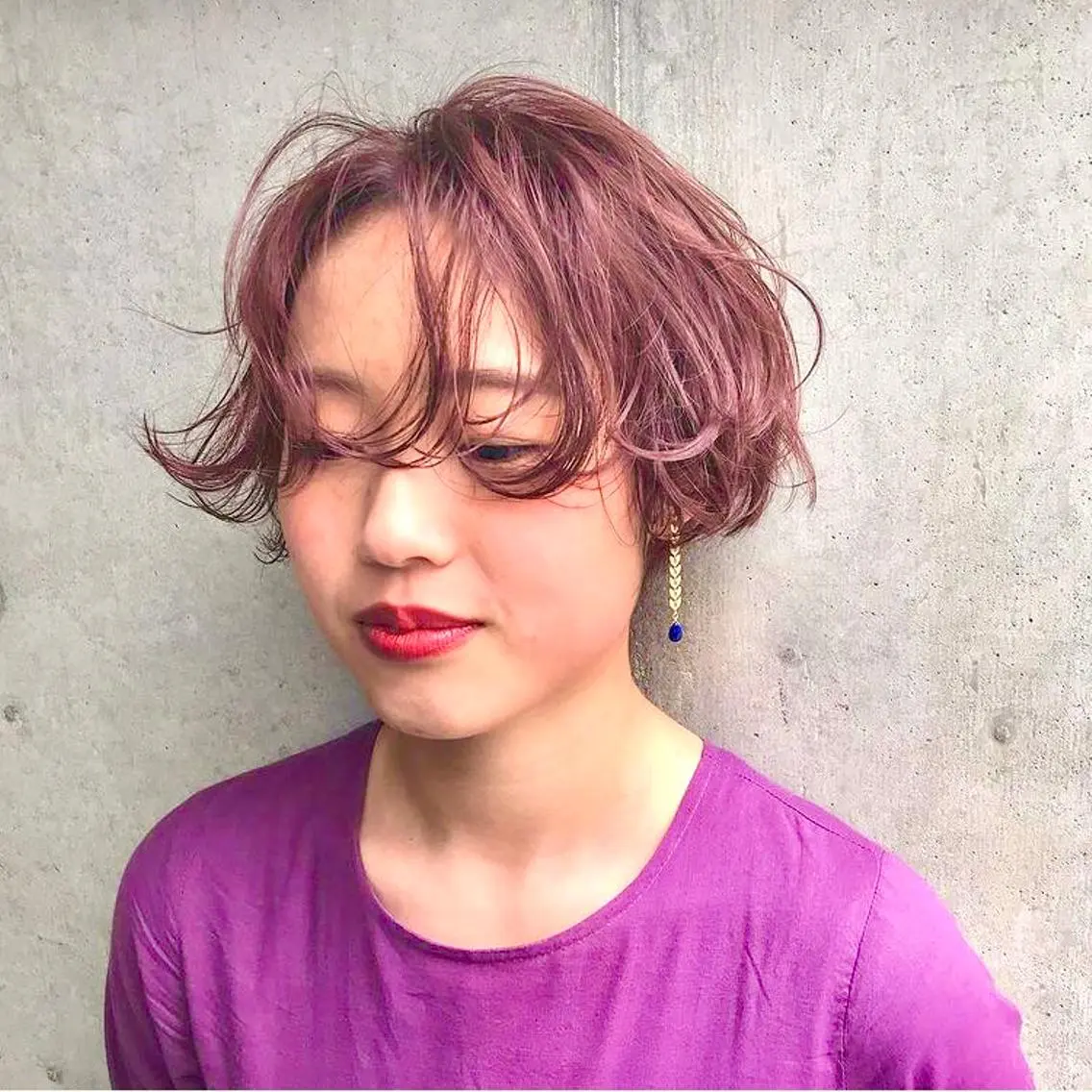 ショート カラー パーマ ハンサムショート ベージュカラー ショートヘア tatsumi/ボブ ウルフ/レイヤーのヘアスタイル