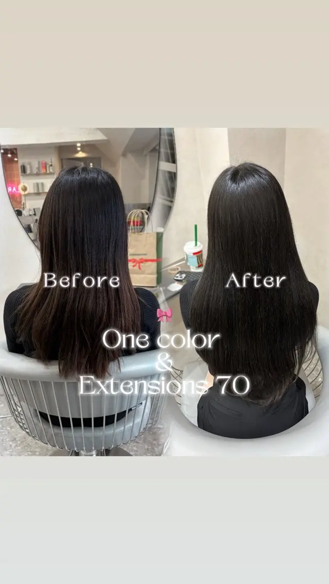 ロング カラー エクステ yurina🩰新宿 艶カラー・アレンジのヘアスタイル