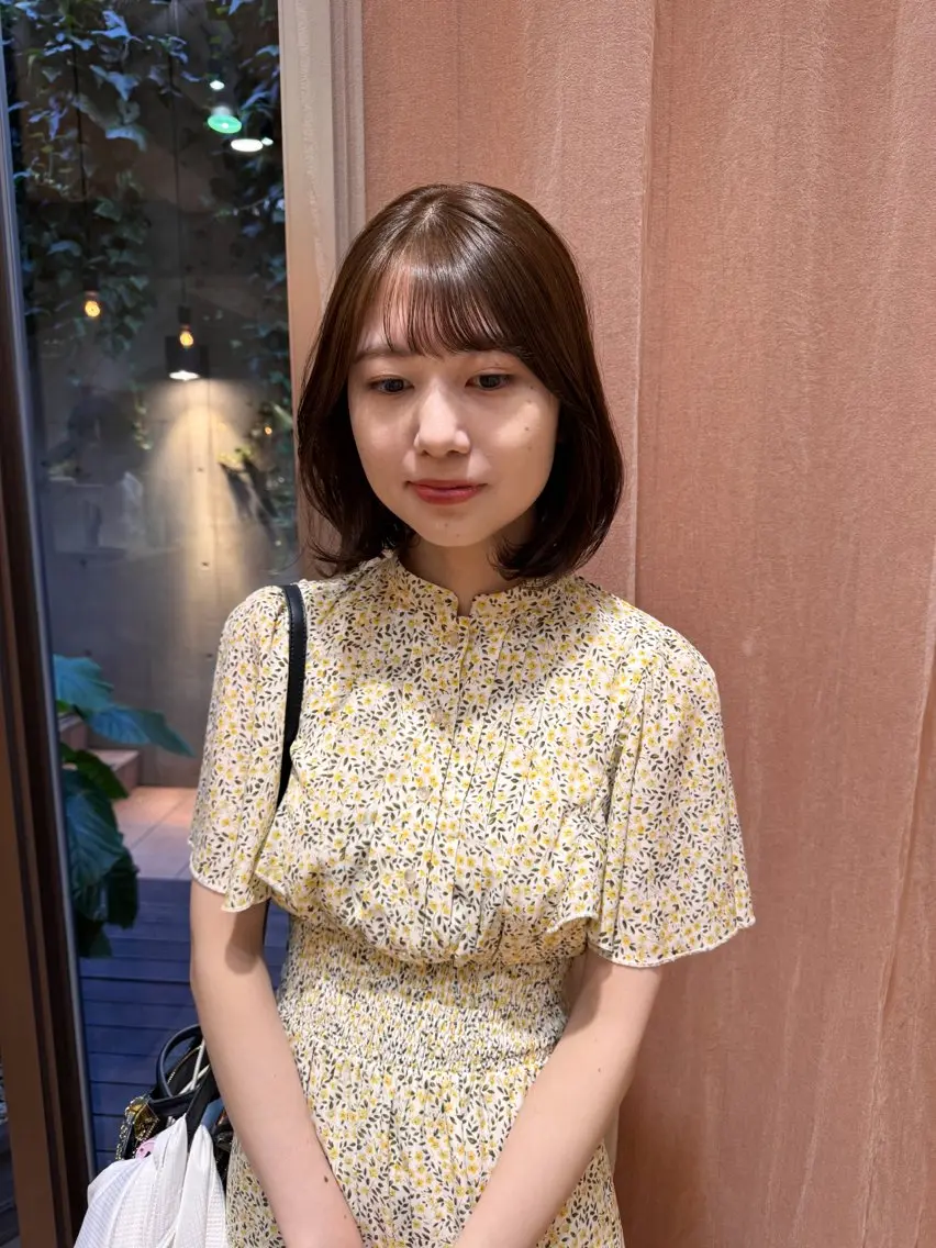 ミディアム パーマ カット パーマ 大橋 芽衣のヘアスタイル