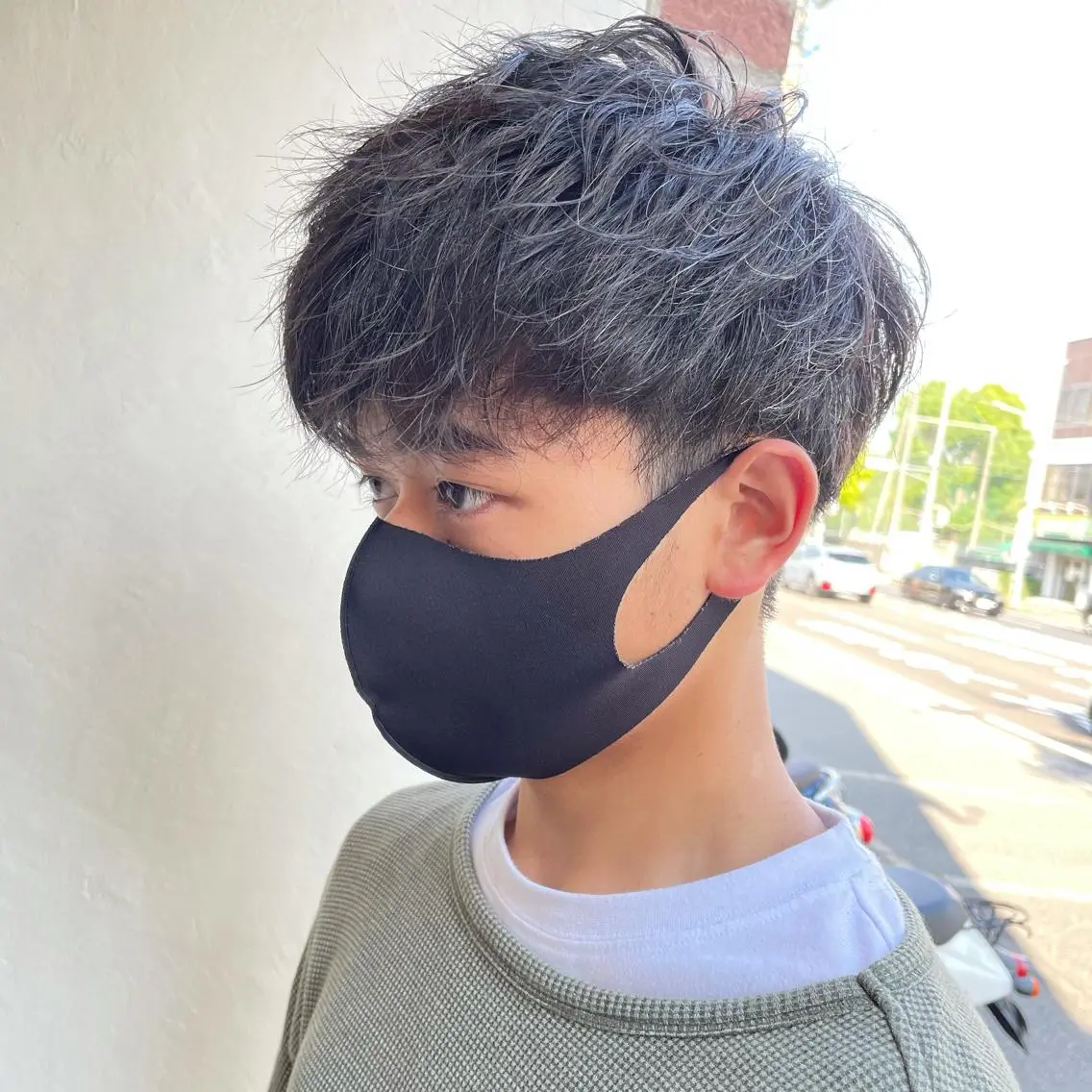 メンズ カット パーマ 髪質改善 🍀岡村凌也のヘアスタイル