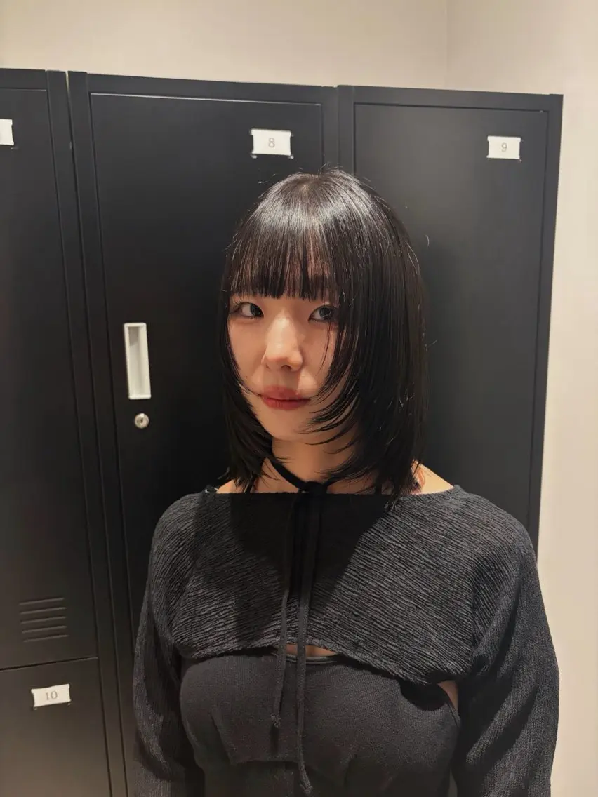 ミディアム カラー カット ヘアカラー トリートメント 崎久保 優菜のヘアスタイル