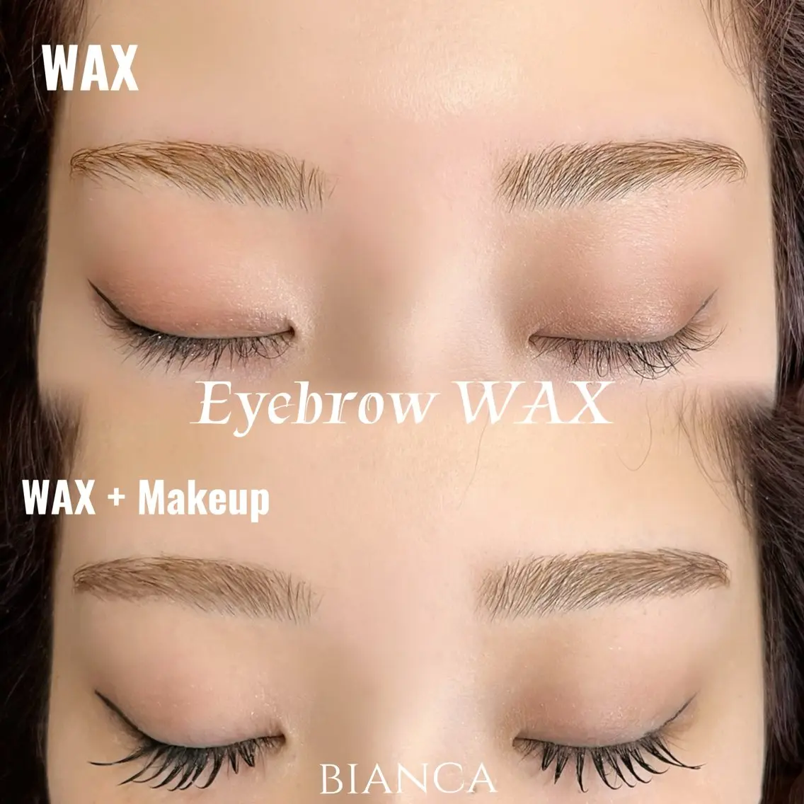 【アイブロウデザイン】WAX＋メイク仕上げ💕お顔の雰囲気に合う形をご提案します♡渋谷♡🕐60分の写真