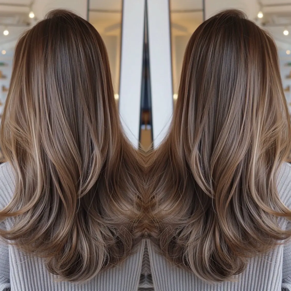 ロング カラー カット ヘアカラー トリートメント レイヤーカット 甲子園口　RINのヘアスタイル