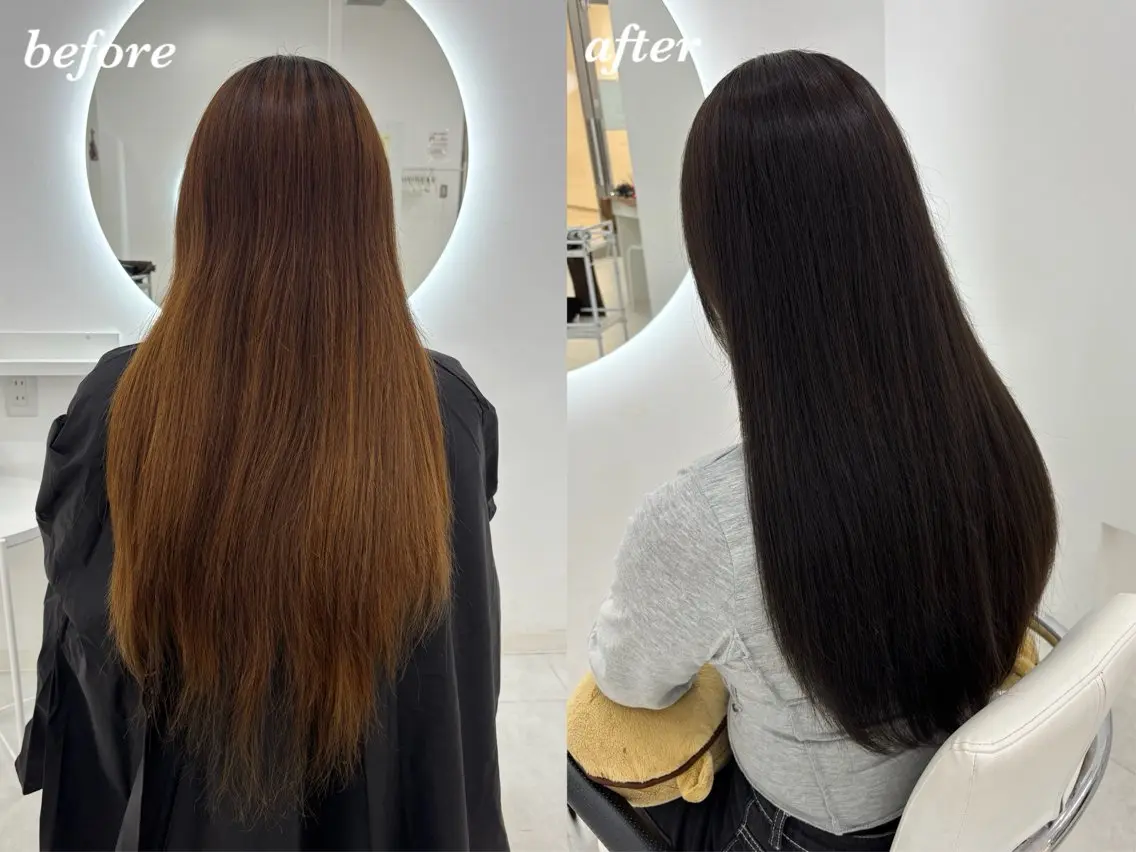 ロング カラー カット ヘアカラー トリートメント 【aini天王寺】 𝐚𝐢𝐫𝐢✂︎のヘアスタイル