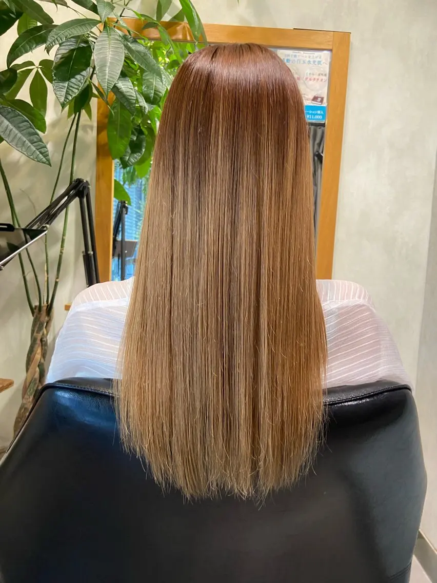 ロング トリートメント 酸熱トリートメント 馬場 彩のヘアスタイル