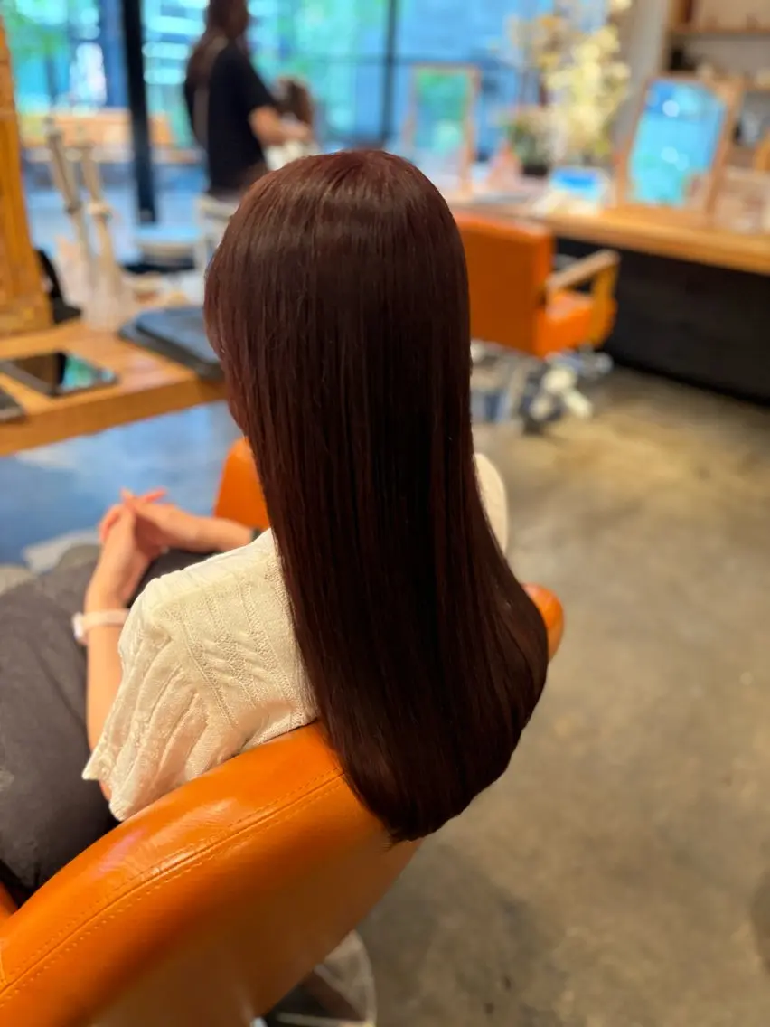 ロング カラー ベージュカラー ピンクカラー ピンクベージュ 髪質改善カラー ベージュ🤎YUMEのヘアスタイル