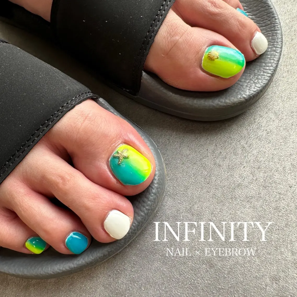 ショート カラー メンズ キッズ ネイル アイブロウ ハリウッドブロウリフト メンズアイブロウ フットネイル メンズネイル 持ち込み フットネイル INFINITY Sachiのネイルデザイン