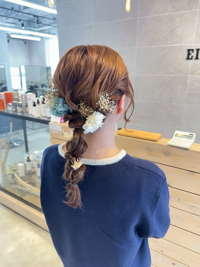 ヘアアレンジ ヘアセット 透明感カラー✨艶髪 制作🌱山根あゆみのヘアスタイル